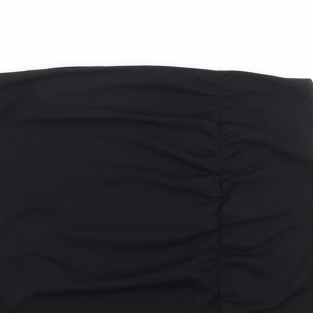Shein Curve Womens Black  Polyester Mini Skirt Size 16   Zip