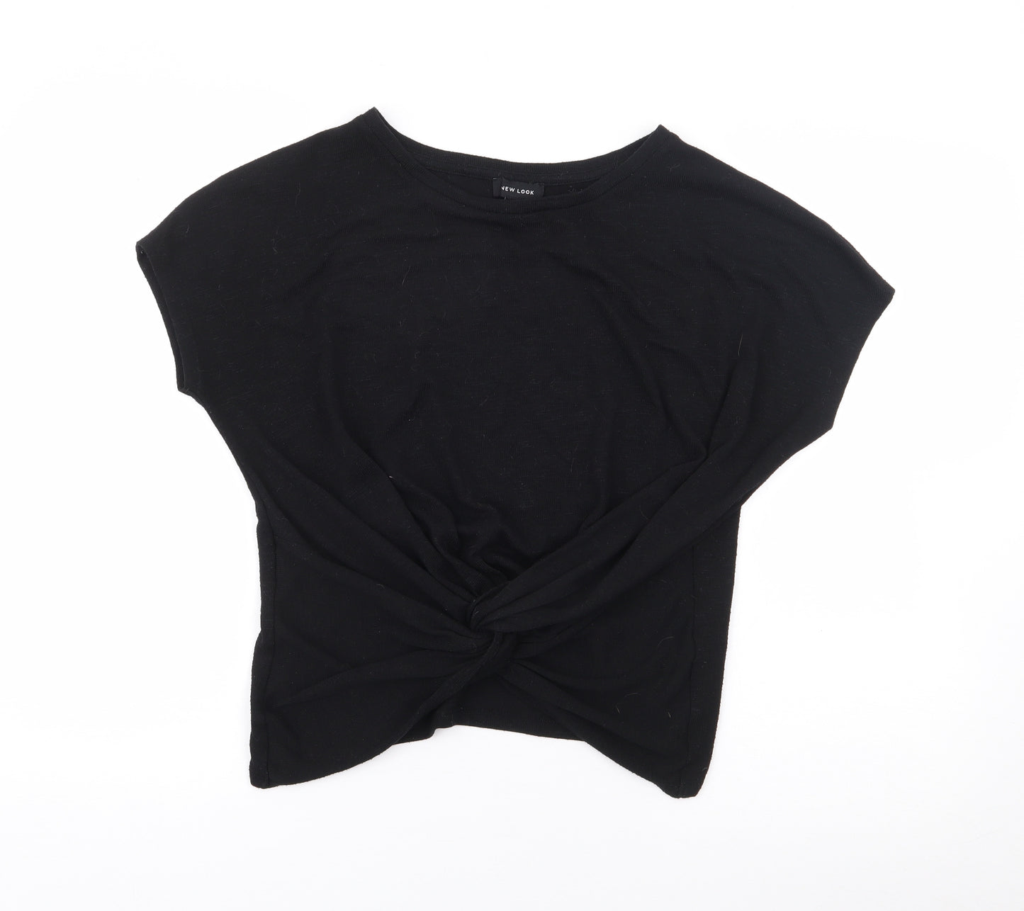 New Look Womens Black  Polyester Jersey T-Shirt Size M Crew Neck