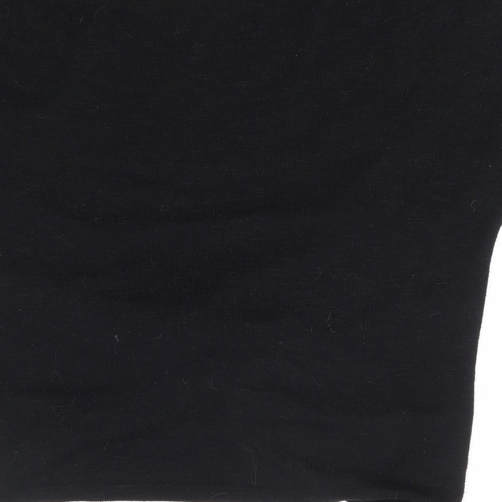 New Look Womens Black  Polyester Jersey T-Shirt Size M Crew Neck