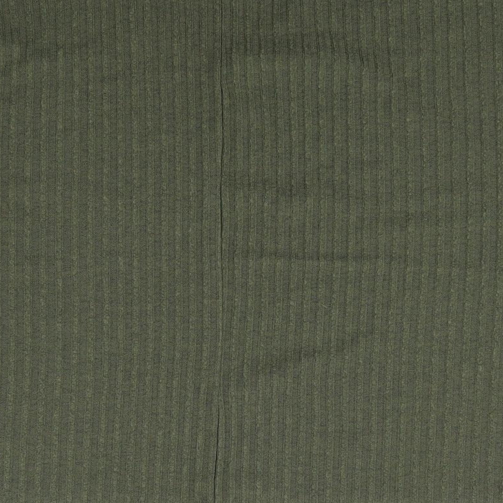 New Look Womens Green  Polyester Jersey T-Shirt Size S V-Neck