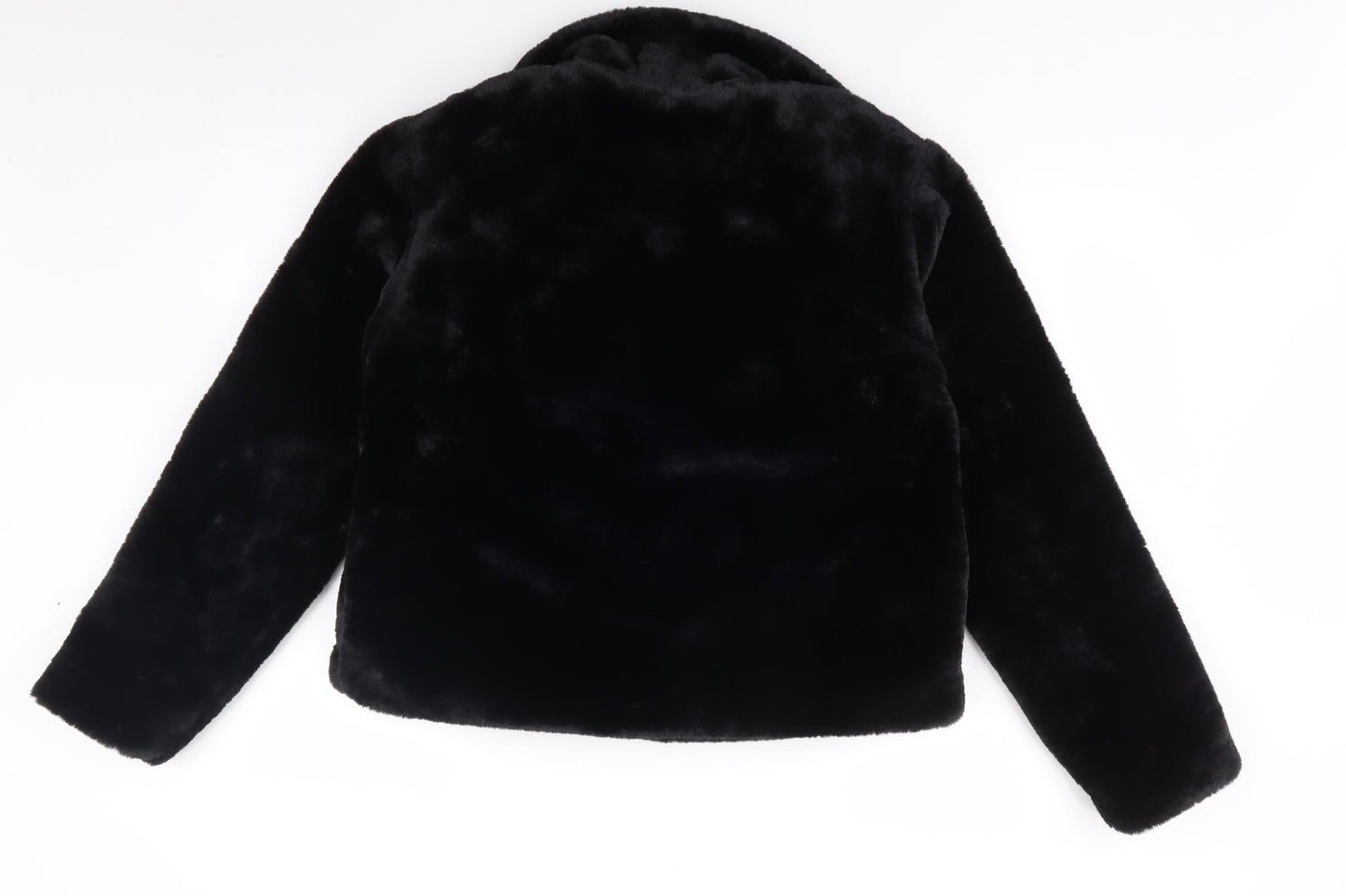 Primark Womens Black   Bomber Jacket Coat Size XS  Snap - Fur Coat