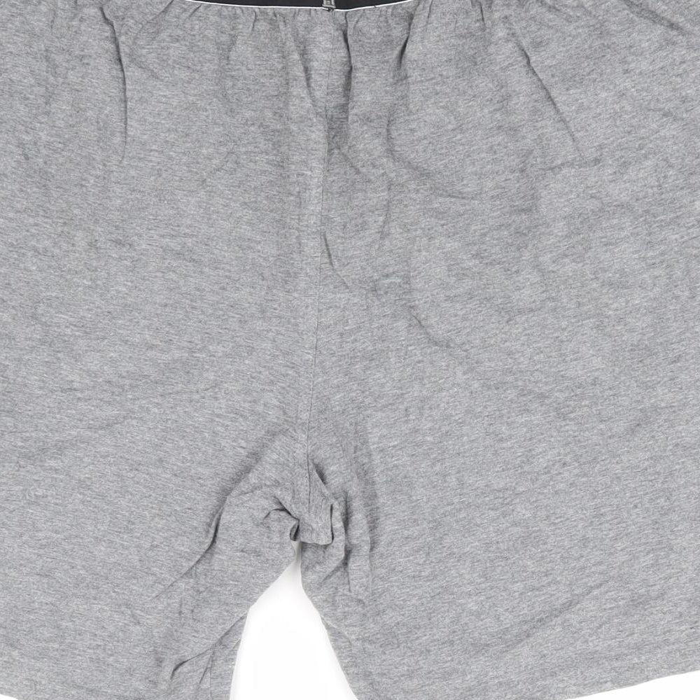 Marks and Spencer Mens Grey Solid Cotton  Lounge Pants Size L   - Shorts