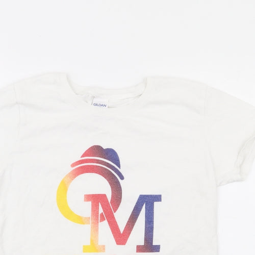 Gildan Womens Ivory  100% Cotton Jersey T-Shirt Size S Crew Neck - Olly Murs