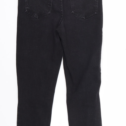 New Look Womens Black  Cotton Skinny Jeans Size 10 L25 in Extra-Slim Zip