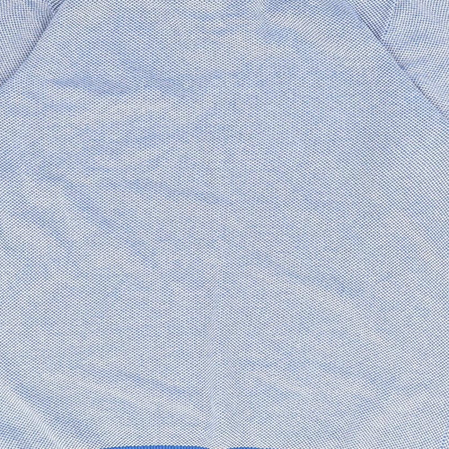 Giovanni Galli Mens Blue Collared  Cotton Pullover Jumper Size L