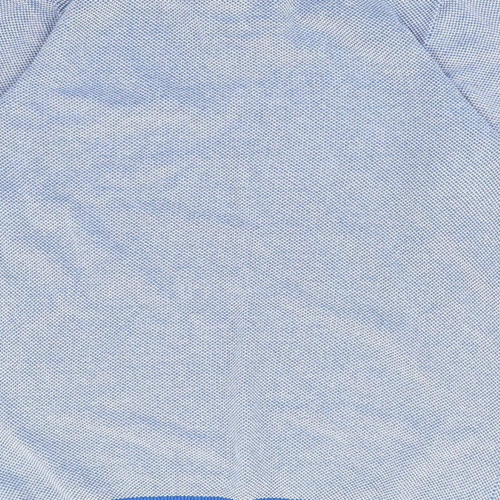 Giovanni Galli Mens Blue Collared  Cotton Pullover Jumper Size L