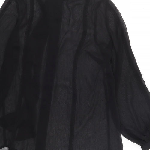 V By Very Womens Black  Polyester Jersey Button-Up Size M Halter