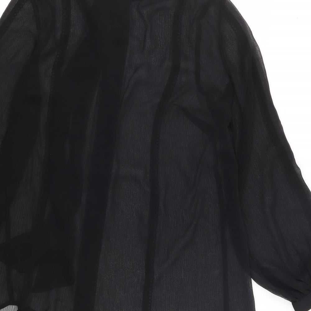 V By Very Womens Black  Polyester Jersey Button-Up Size M Halter