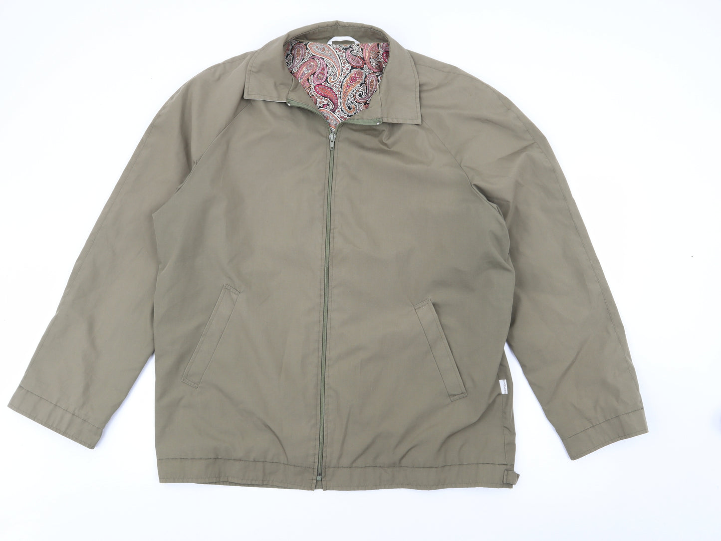 Tiklas Mens Green   Bomber Jacket Coat Size L  Zip