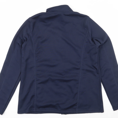 Crivit Mens Blue High Neck  Polyester Full Zip Jumper Size L