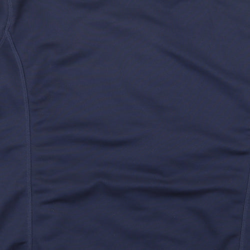 Crivit Mens Blue High Neck  Polyester Full Zip Jumper Size L
