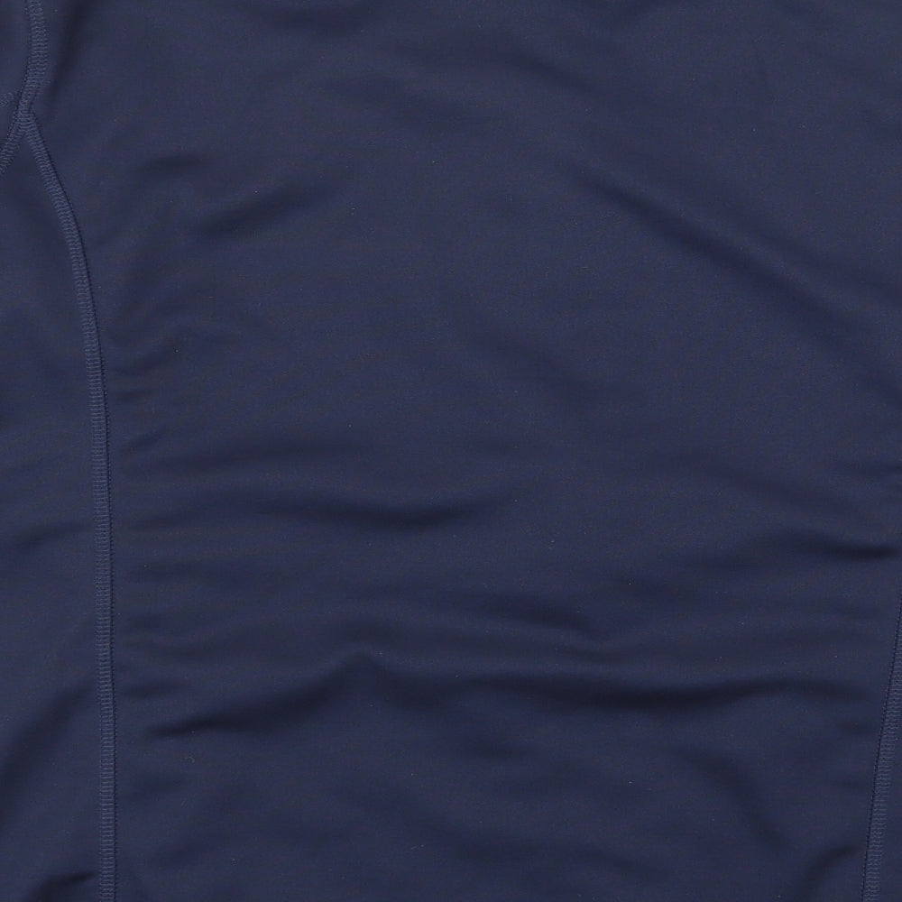 Crivit Mens Blue High Neck  Polyester Full Zip Jumper Size L