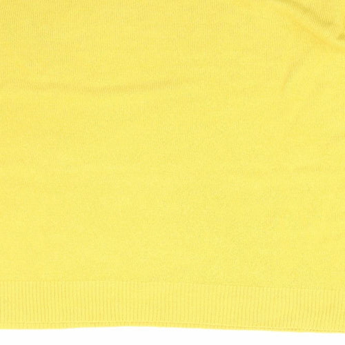 Marks and Spencer Womens Yellow Crew Neck  Acrylic Pullover Jumper Size 20