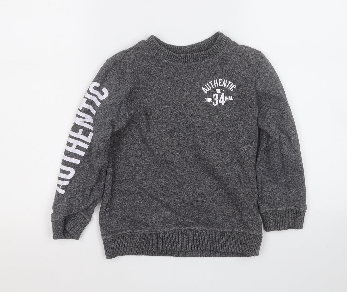 Mothercare Boys Grey  Cotton Pullover Sweatshirt Size 4-5 Years