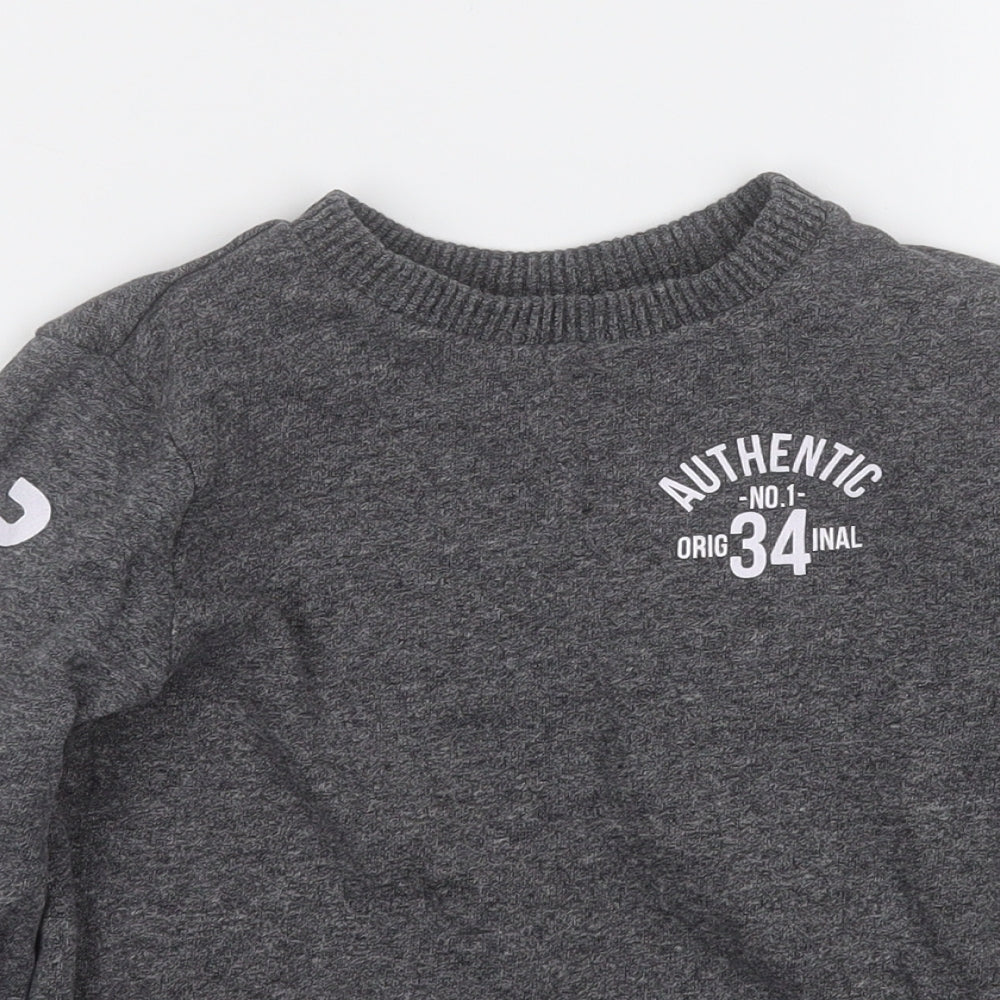 Mothercare Boys Grey  Cotton Pullover Sweatshirt Size 4-5 Years