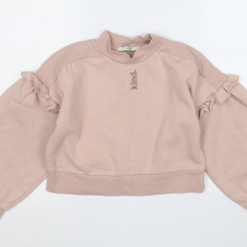 George Girls Pink  Cotton Pullover Sweatshirt Size 10-11 Years   - Kind