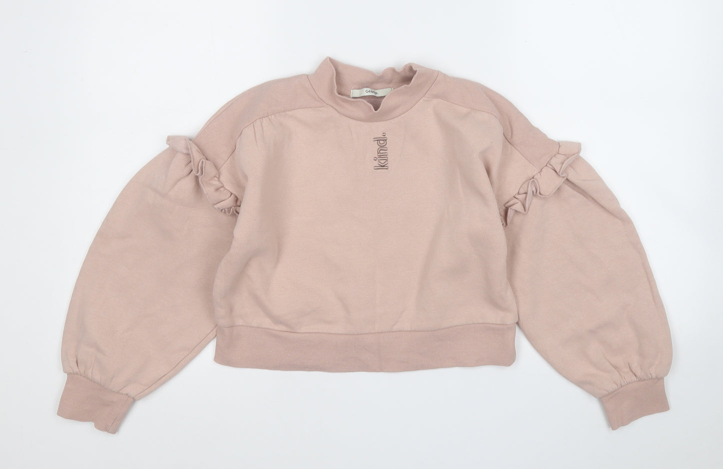 George Girls Pink  Cotton Pullover Sweatshirt Size 10-11 Years   - Kind