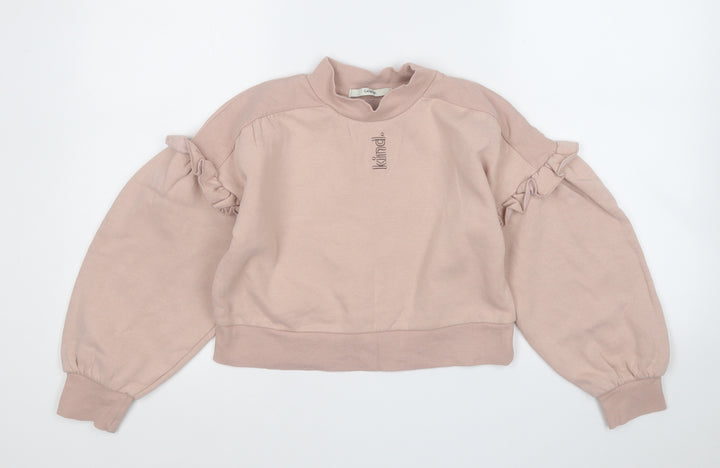 George Girls Pink  Cotton Pullover Sweatshirt Size 10-11 Years   - Kind