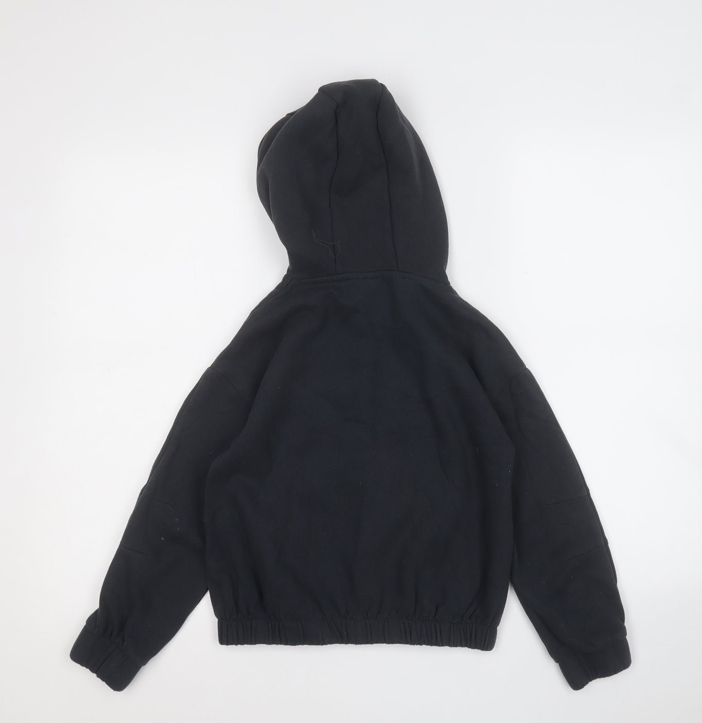 Matalan Girls Black  Cotton Pullover Hoodie Size 9 Years   - Brooklyn