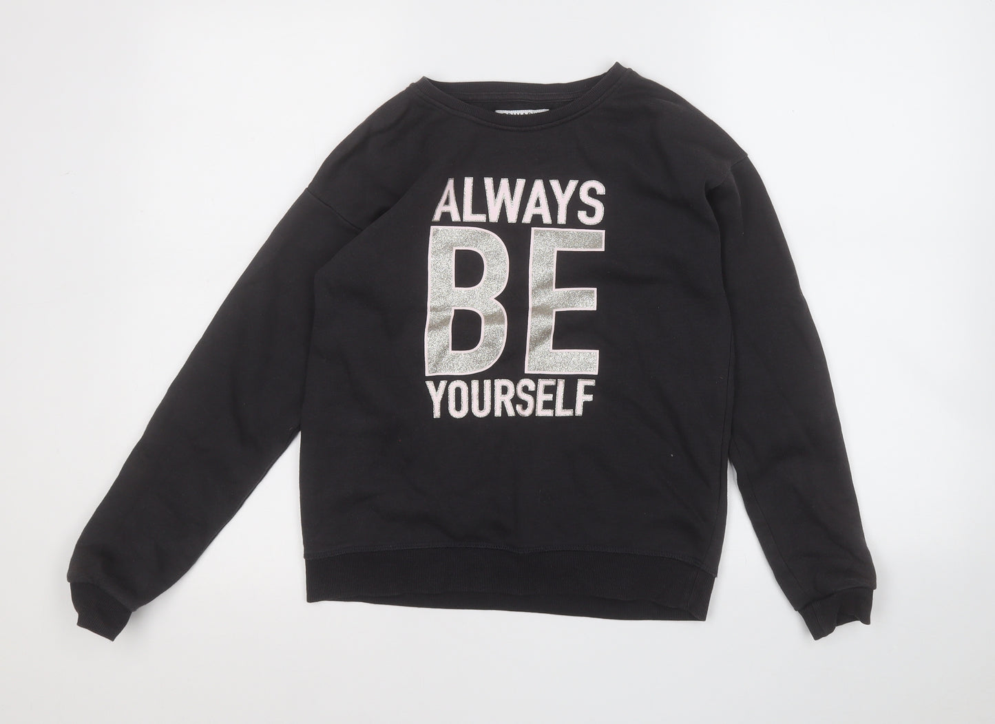 Primark Girls Grey  Cotton Pullover Sweatshirt Size 11-12 Years   - Always Be Yourself