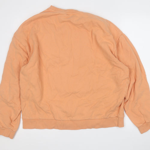 ASOS Mens Orange  Polyester Pullover Sweatshirt Size L