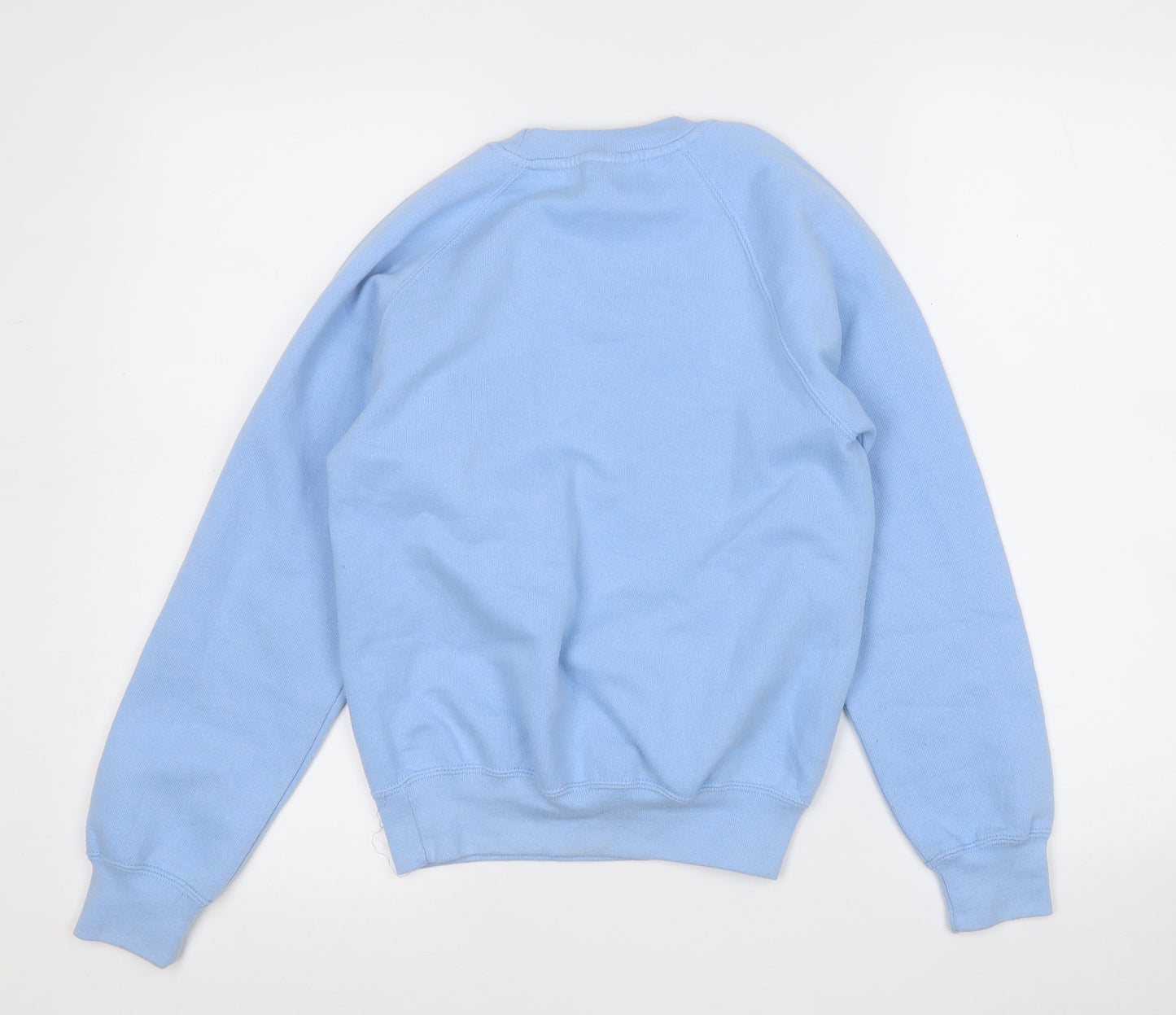 Preworn Boys Blue  Polyester Pullover Sweatshirt Size 9-10 Years