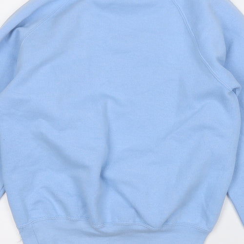 Preworn Boys Blue  Polyester Pullover Sweatshirt Size 9-10 Years