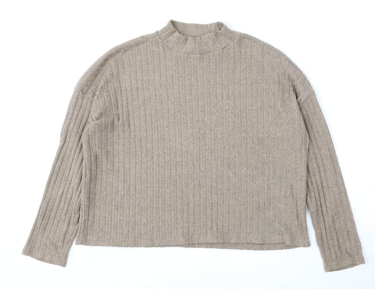 Primark Womens Beige Round Neck  Polyester Pullover Jumper Size 12