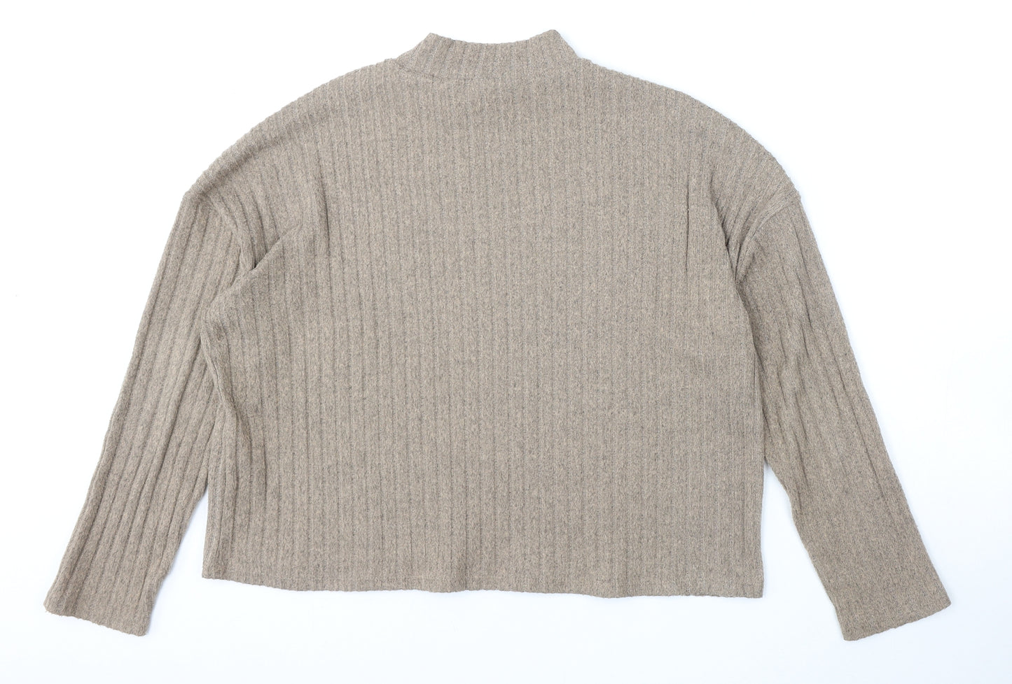 Primark Womens Beige Round Neck  Polyester Pullover Jumper Size 12