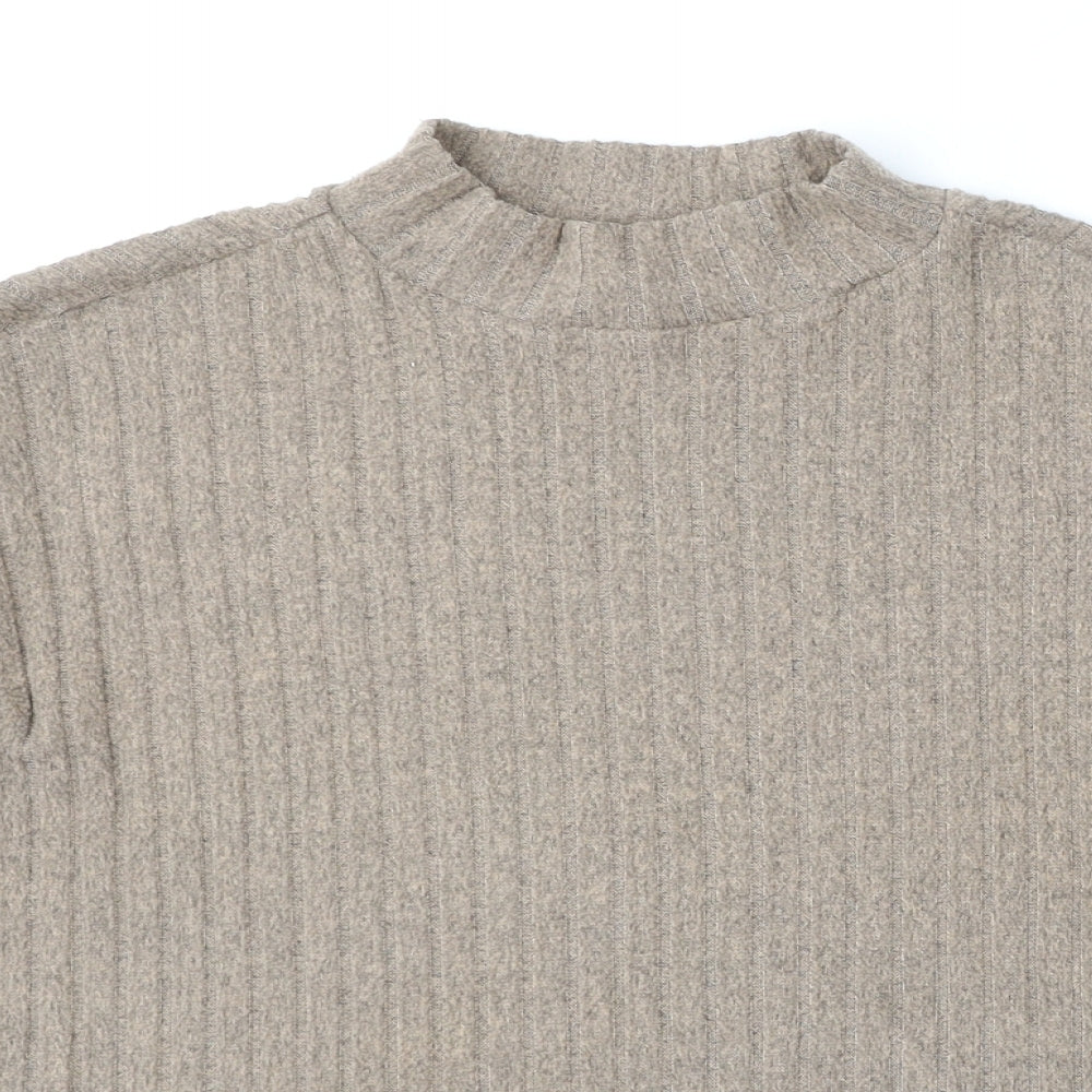 Primark Womens Beige Round Neck  Polyester Pullover Jumper Size 12