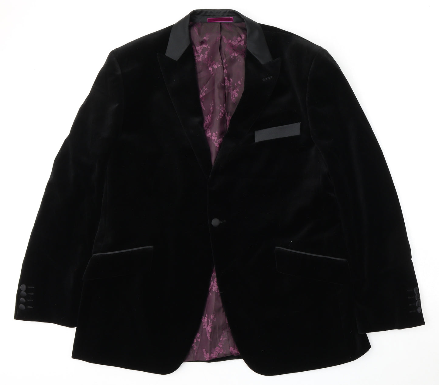 Marks and Spencer Mens Black  Cotton Jacket Suit Size M