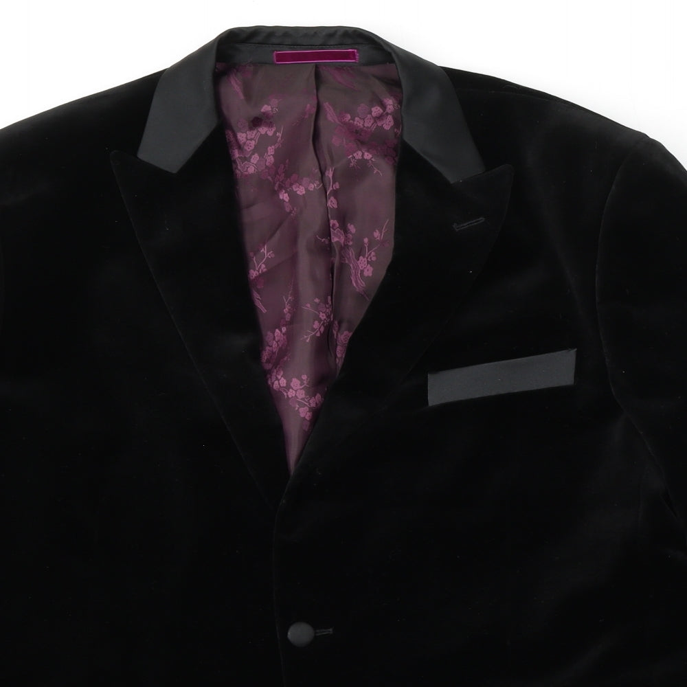 Marks and Spencer Mens Black  Cotton Jacket Suit Size M