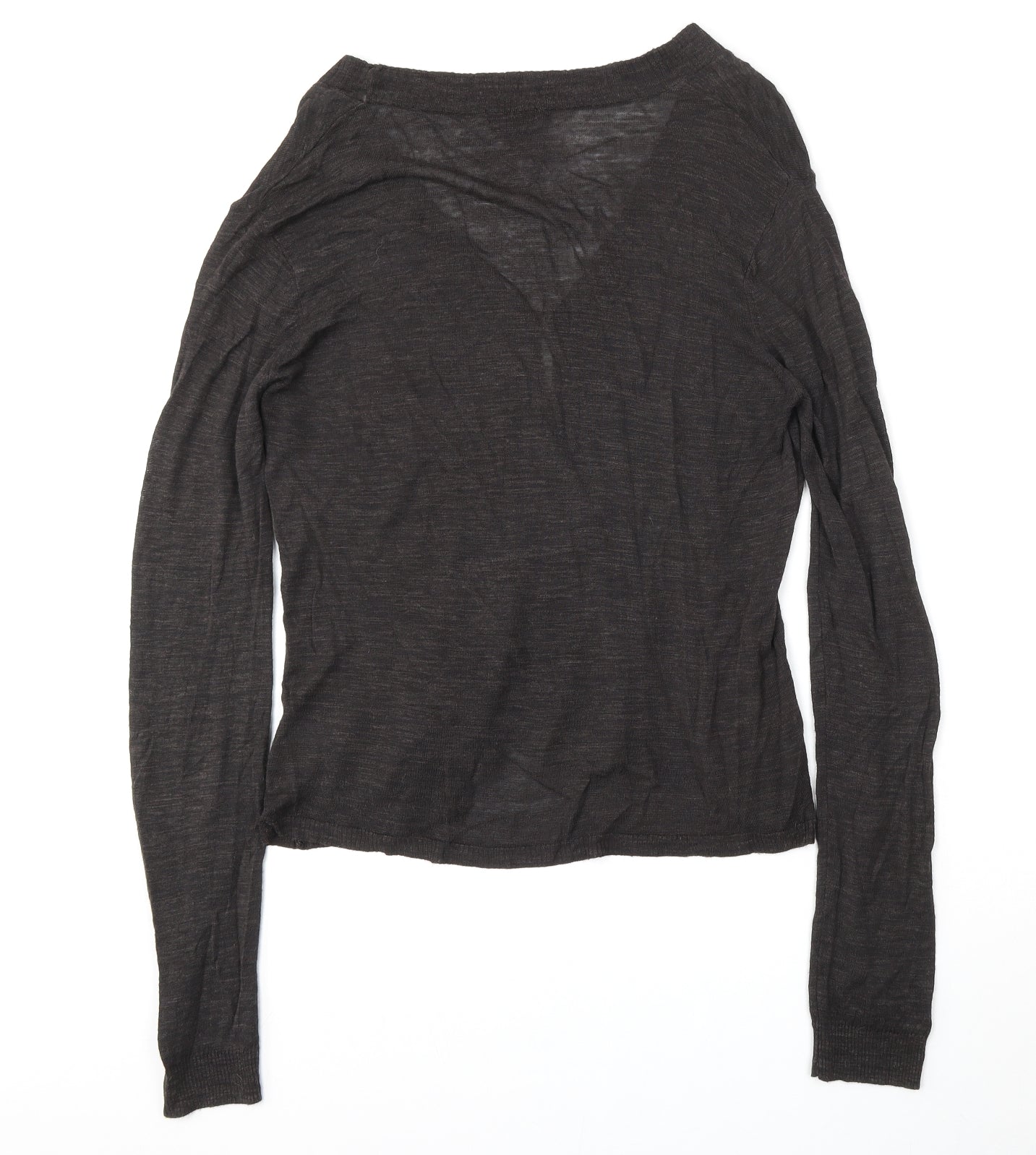 Hobbs Womens Black V-Neck  Viscose Cardigan Jumper Size 14