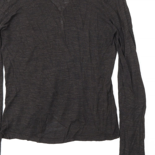 Hobbs Womens Black V-Neck  Viscose Cardigan Jumper Size 14