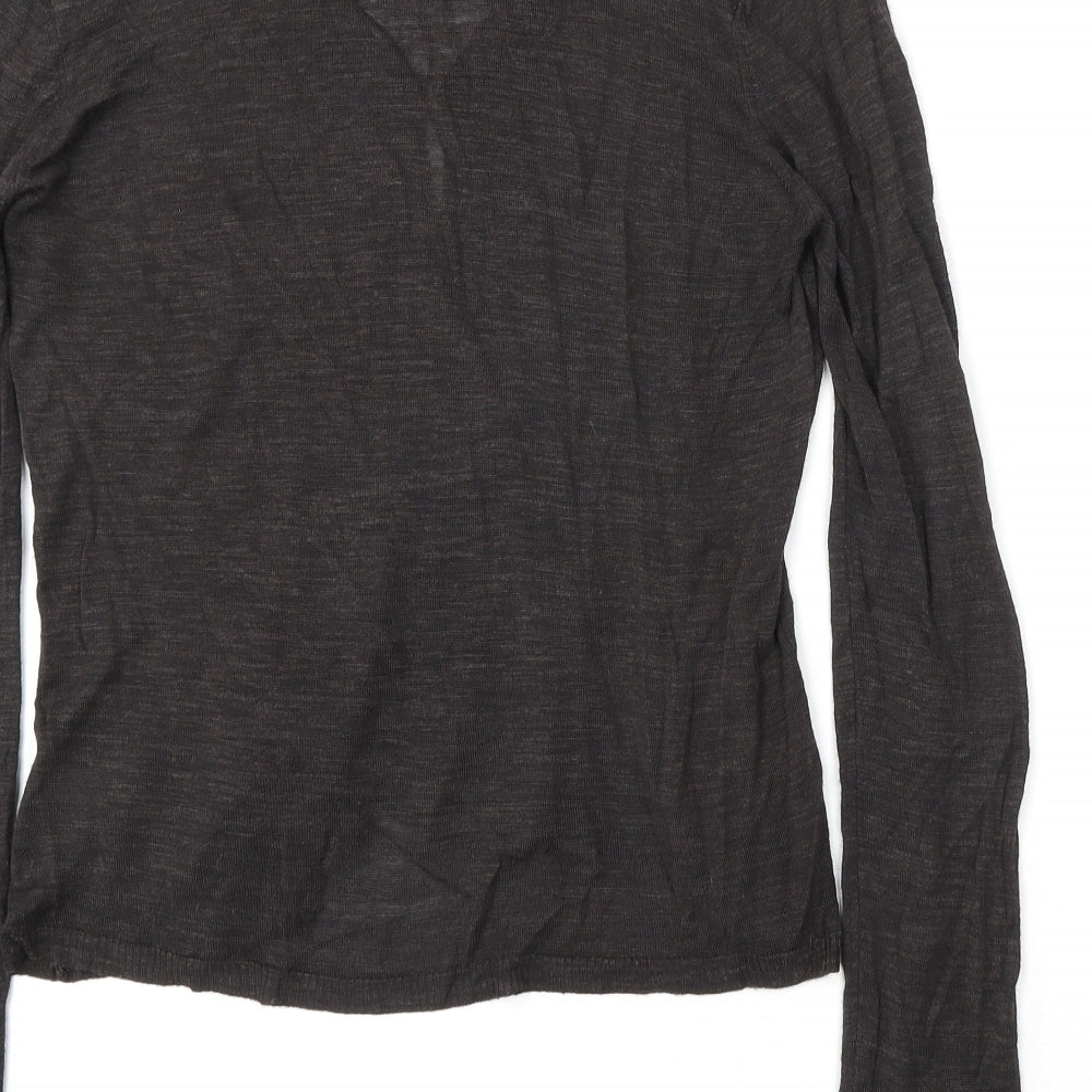 Hobbs Womens Black V-Neck  Viscose Cardigan Jumper Size 14