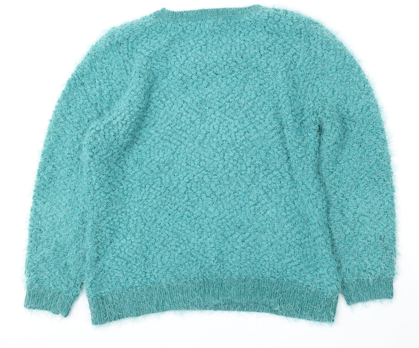 Red Herring Womens Green Round Neck  Polyester Pullover Jumper Size 14