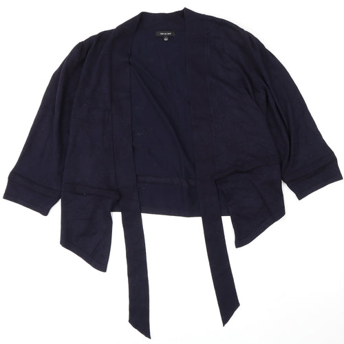 Verve Ami Womens Blue V-Neck  Rayon Cardigan Jumper Size L