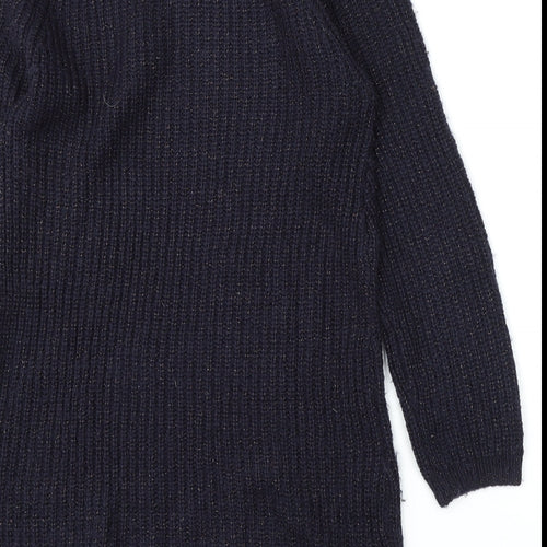 TU Womens Blue Round Neck  Acrylic Pullover Jumper Size 8