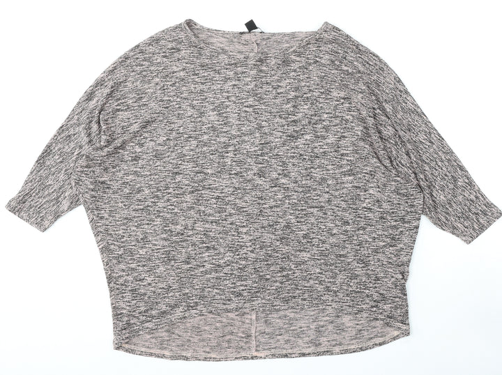 New Look Womens Pink Round Neck Viscose Pullover Jumper Size L