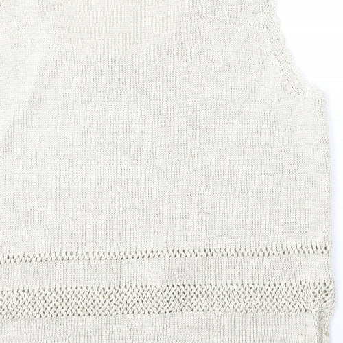 Fashion Debut Womens Beige Round Neck  Polyester Vest Jumper Size 20