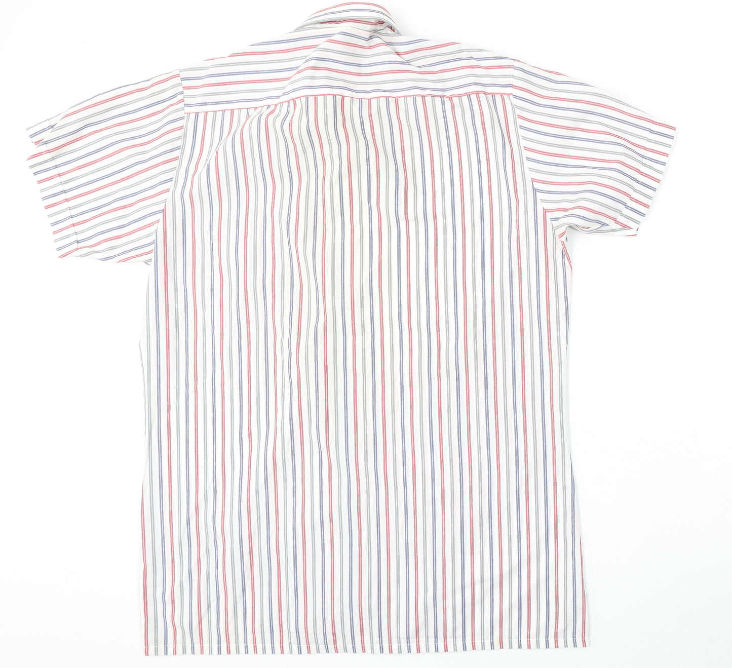 MOnterattin Mens Multicoloured Striped Polyester  Polo Size 16 Collared Button
