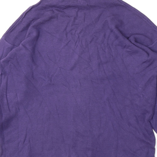 Preworn Womens Purple Roll Neck  Cotton Pullover Jumper Size M