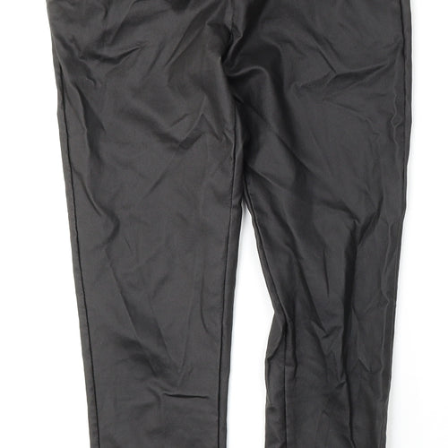 Preworn Womens Black  Viscose Trousers  Size 28 L28 in Regular