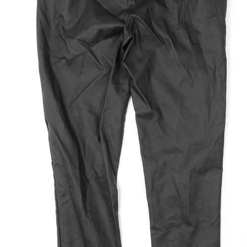 Preworn Womens Black  Viscose Trousers  Size 28 L28 in Regular