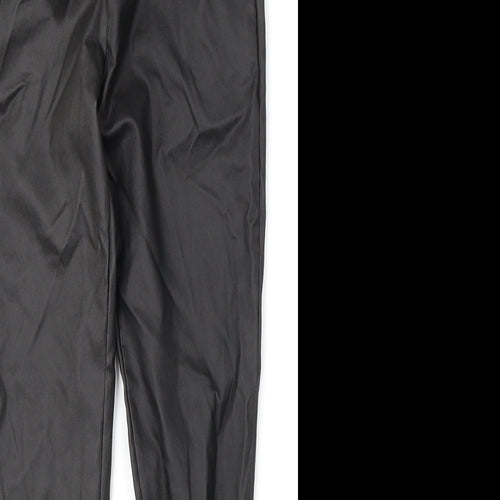 Preworn Womens Black  Viscose Trousers  Size 28 L28 in Regular