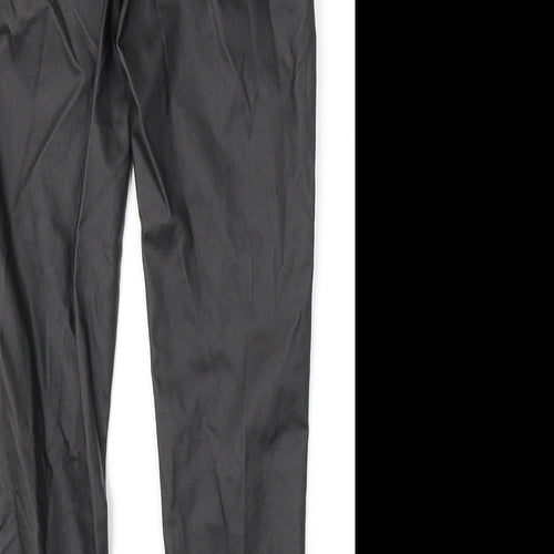 Preworn Womens Black  Viscose Trousers  Size 28 L28 in Regular