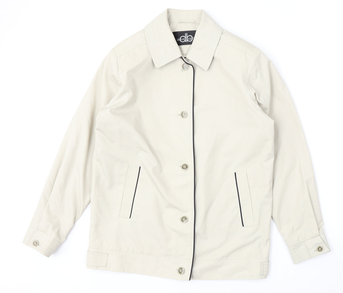 David Barry Womens Beige   Jacket  Size 10  Button