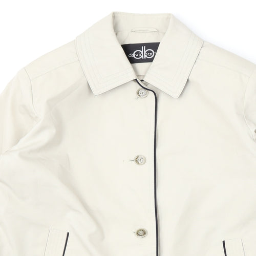David Barry Womens Beige   Jacket  Size 10  Button