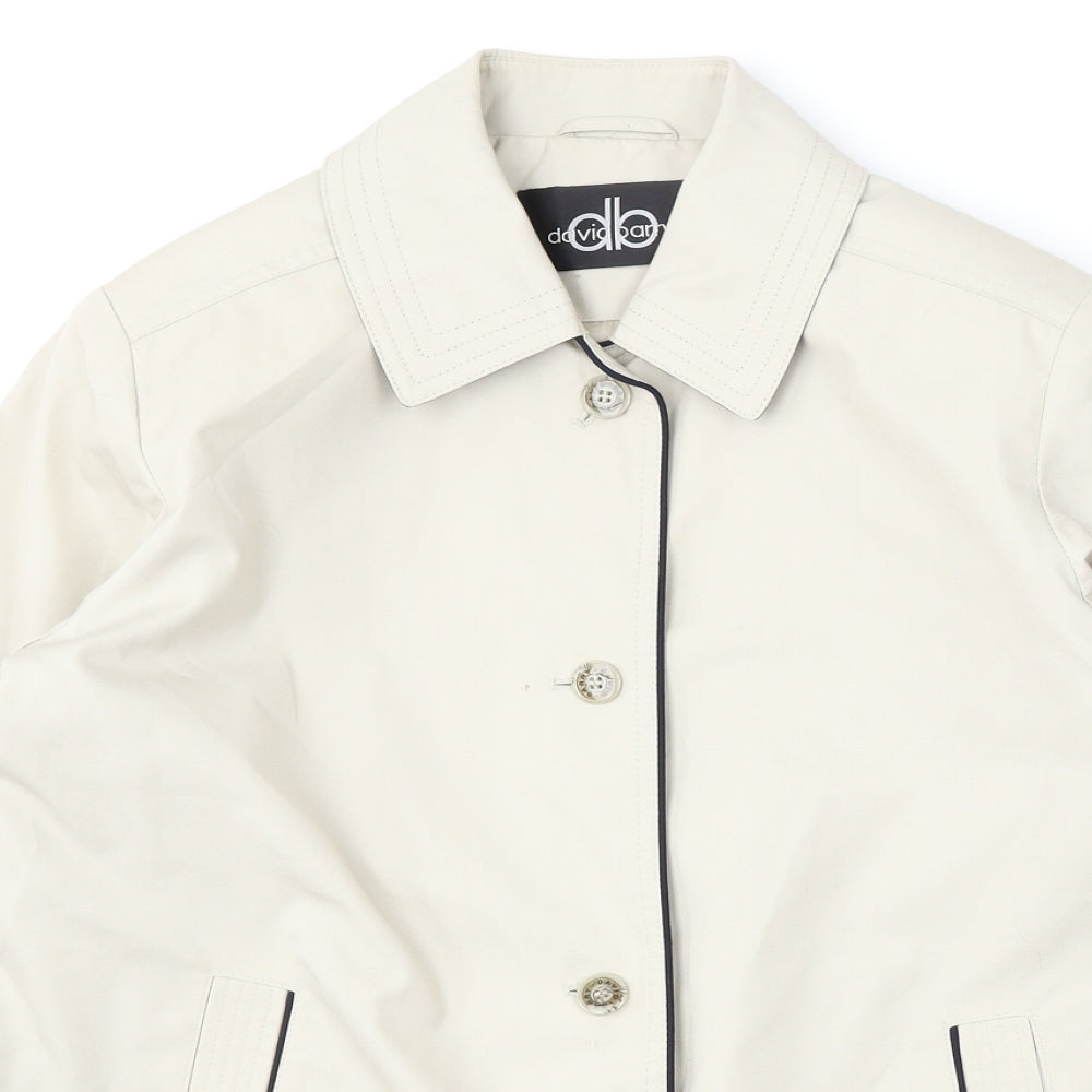 David Barry Womens Beige   Jacket  Size 10  Button