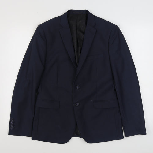 My Very Mens Blue  Polyester Jacket Suit Jacket Size 38